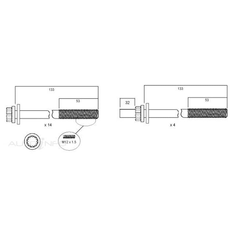Load image into Gallery viewer, Permaseal Head Bolt Set For Nissan Patrol GU ZD30 3.0L CRD 2007-2017