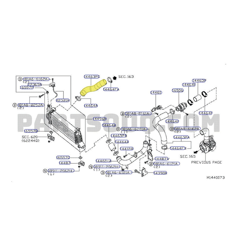 Load image into Gallery viewer, Cold Side Intercooler Hose For Nissan Navara D40 YD25 2.5L