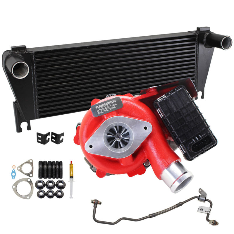 Load image into Gallery viewer, GEN1 High Flow Turbo Charger With 70mm Intercooler And Genuine Oil Feed Pipe For Ford Ranger 2.2L 2011-2015
