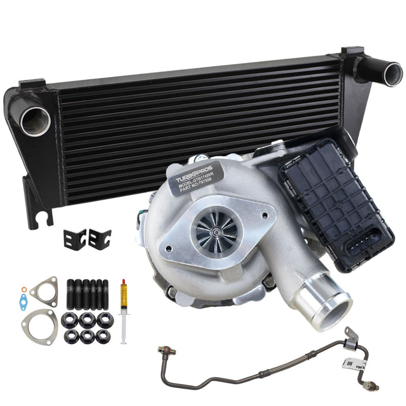 Load image into Gallery viewer, Upgrade Billet Turbo Charger With 70mm Intercooler And Genuine Oil Feed Pipe For Mazda BT50 2.2L 2011 Onwards