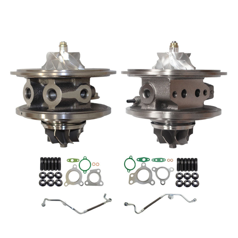 Load image into Gallery viewer, Upgrade Billet Turbo Cartridge CHRA Core With Oil Feed Pipe For Toyota LandCruiser 200 Series VDJ200 1VD-FTV 4.5L Twin Turbo