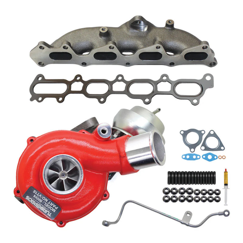 Load image into Gallery viewer, GEN1 High Flow Turbo Charger With Genuine Exhaust Manifold, Oil Feed Pipe, Gasket & Stud Kit For Mitsubishi Challenger 4D56 2.5L VT16