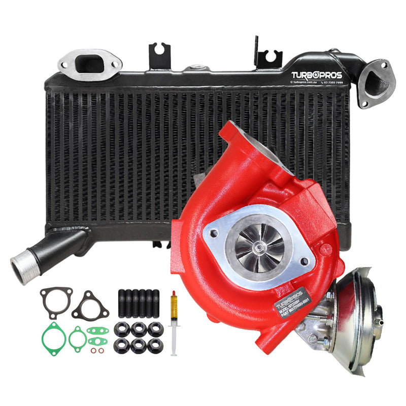 Load image into Gallery viewer, GEN1 High Flow Turbo Charger With 60mm Intercooler For Toyota LandCruiser 76 Series VDJ76R 1VD-FTV V8 4.5L