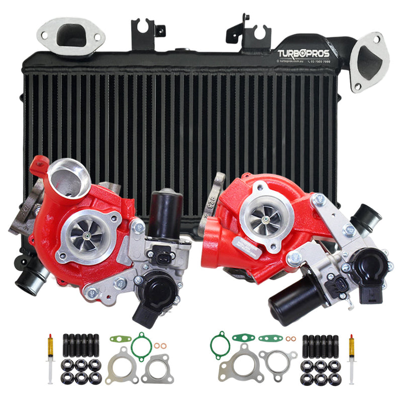Load image into Gallery viewer, GEN1 High Flow Turbo Charger With 60mm Intercooler For Toyota LandCruiser 200 Series VDJ200 1VD-FTV 4.5L