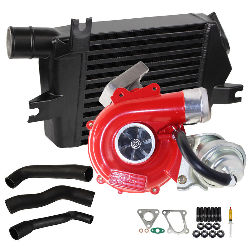 Load image into Gallery viewer, GEN1 High Flow Turbo Charger With 60mm Intercooler & Hoses And Genuine Oil Feed Pipe For Mitsubishi Triton MN 4D56 2.5L VT10
