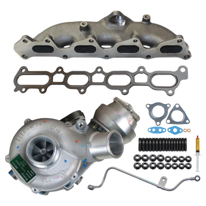 Load image into Gallery viewer, Genuine Turbo Charger With Genuine Exhaust Manifold, Oil Feed Pipe, Gasket & Stud Kit For Mitsubishi Triton MN/Challenger 4D56 2.5L VT16