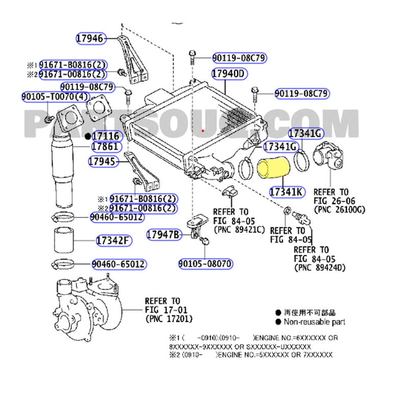Load image into Gallery viewer, Cold Side Intercooler Hose For Toyota Hilux N70 1KD-FTV 3.0L 2005-2015