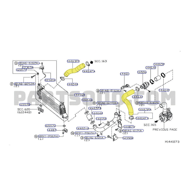 Load image into Gallery viewer, Hot Side & Cold Side Intercooler Hoses For Nissan Pathfinder R51 YD25 2.5L