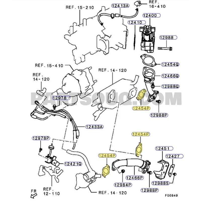 Load image into Gallery viewer, Genuine EGR Cooler To EGR Pipe Gasket For Mitsubishi Triton ML 4M41 3.2L 2006-2009
