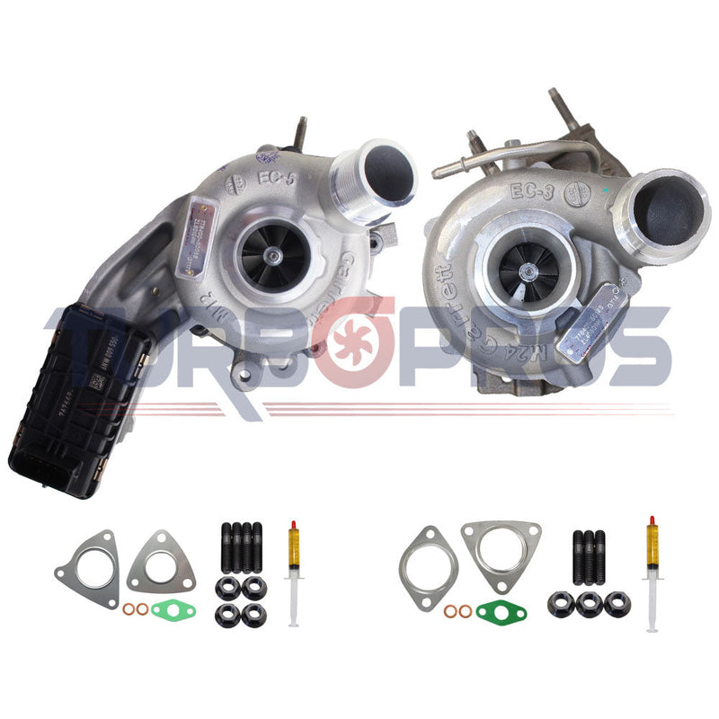 Load image into Gallery viewer, Genuine Twin Turbo Charger With Gaskets & Studs For Land Rover / Discovery 4 / Range Rover Sport / Jaguar XF/XJ 3.0L.