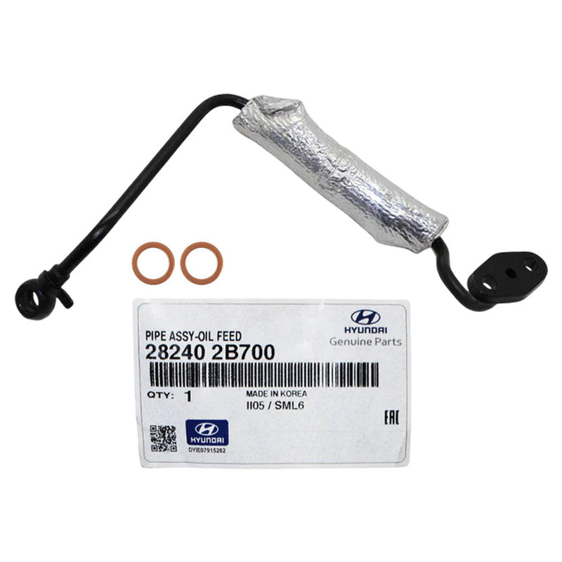 Load image into Gallery viewer, Genuine Turbo Charger Oil Feed & Return Pipe With Gaskets For Hyundai Veloster 1.6L