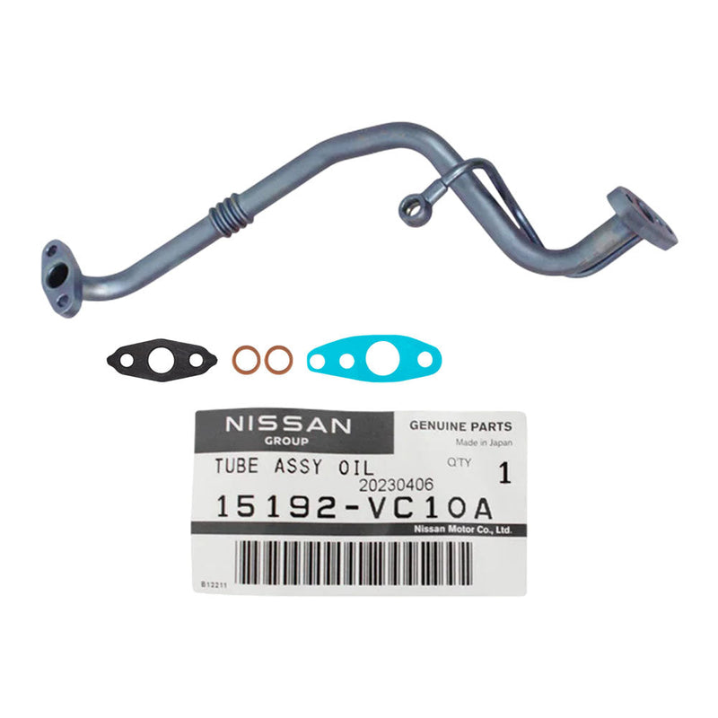 Load image into Gallery viewer, Genuine Turbo Charger Oil Feed & Return Pipe With Gaskets For Nissan Patrol GU ZD30 3.0L Fits Early DI 2000-2002