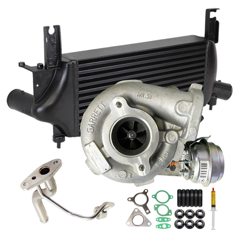 Load image into Gallery viewer, Genuine Turbo Charger & Oil Feed Pipe With 75mm Intercooler For Nissan Navara D40 YD25 2.5L 3 Bolts