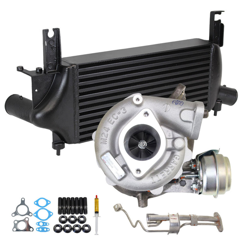 Load image into Gallery viewer, Genuine Turbo Charger & Oil Feed Pipe With 75mm Intercooler For Nissan Navara D40 YD25 2.5L 4 Bolts