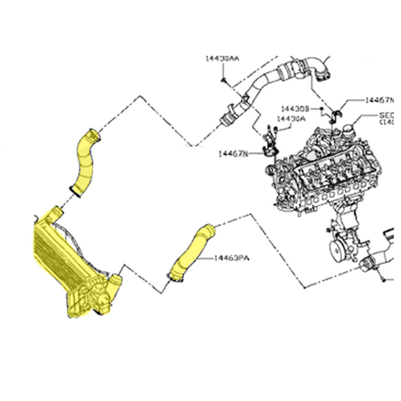 Load image into Gallery viewer, Intercooler & Hoses For Nissan Navara NP300 D23 2.3L 2014 Onwards