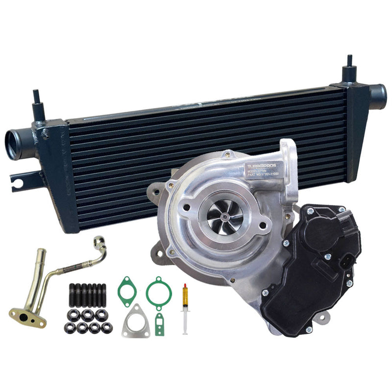 Load image into Gallery viewer, Upgrade Billet Turbo Charger With 52mm Intercooler And Genuine Oil Feed Pipe For Toyota Fortuner 1GD-FTV 2.8L 2015-2020