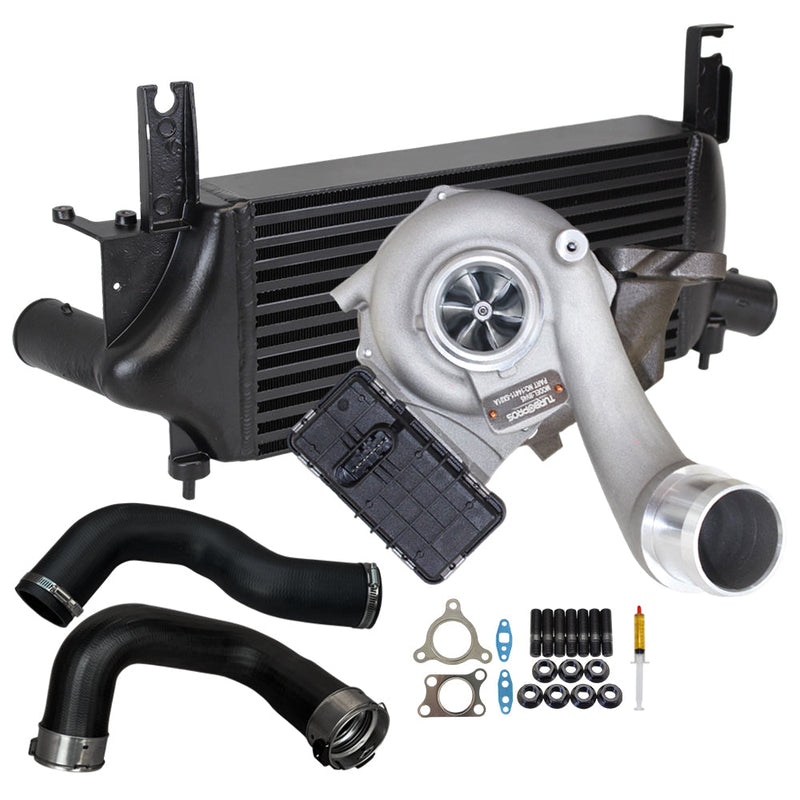 Load image into Gallery viewer, Upgrade Billet Turbo Charger With 75mm Intercooler & Hoses For Nissan Navara D40 / Pathfinder R51 YD25 2.5L 2010 Onwards