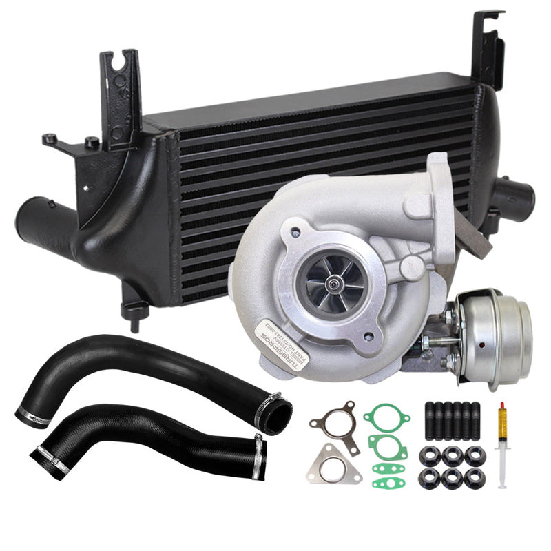 Load image into Gallery viewer, Upgrade Billet Turbo Charger With 75mm Intercooler & Hoses For Nissan Navara D40 / Pathfinder R51 YD25 2.5L 3 Bolts