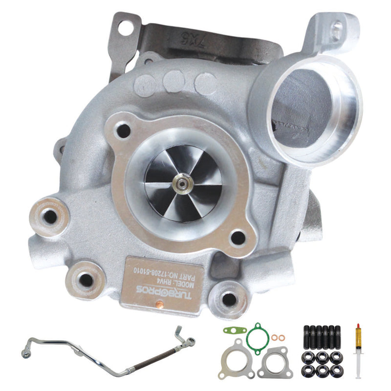 Load image into Gallery viewer, Upgrade Billet Turbo Charger With Genuine Oil Feed Pipe For Toyota LandCruiser 200 Series VDJ200 1VD-FTV 4.5L Passenger Side