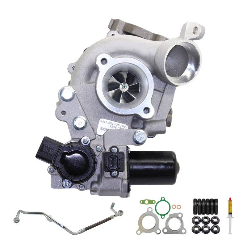 Load image into Gallery viewer, Upgrade Billet Turbo Charger With Genuine Oil Feed Pipe For Toyota LandCruiser 200 Series VDJ200 1VD-FTV 4.5L Passenger Side