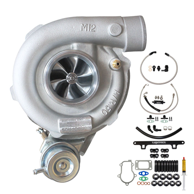 Load image into Gallery viewer, Upgrade Billet GT3582R Turbo Charger With Oil Feed, Return & Water Line And Bracket Kit For Ford Falcon FG FGX XR6/G6E Barra 4.0L