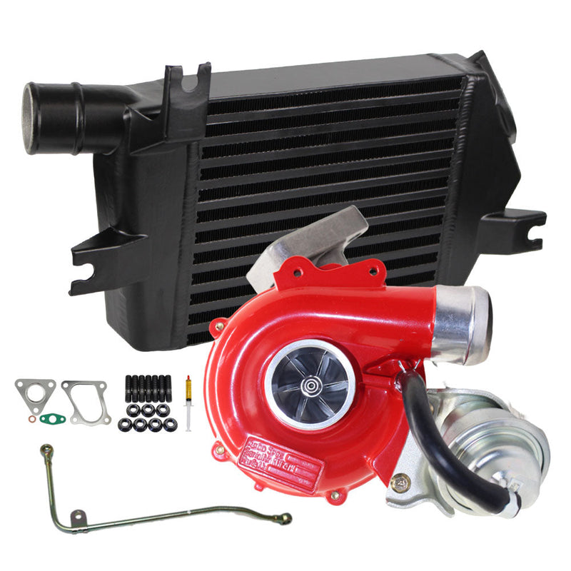 Load image into Gallery viewer, GEN1 High Flow Turbo Charger With 60mm Intercooler And Genuine Oil Feed Pipe For Mitsubishi Triton MN 4D56 2.5L VT10