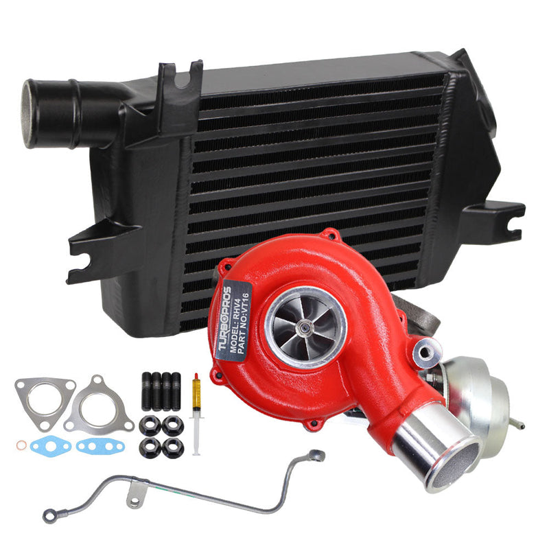 Load image into Gallery viewer, GEN1 High Flow Turbo Charger With 60mm Intercooler And Genuine Oil Feed Pipe For Mitsubishi Triton MN 4D56 2.5L VT16