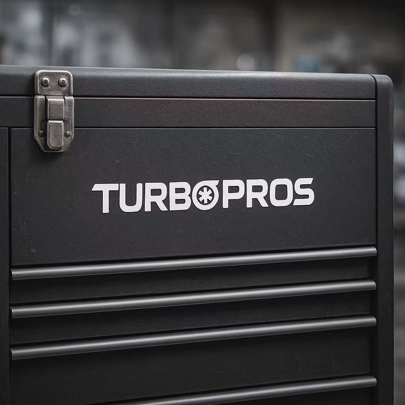 Load image into Gallery viewer, Turbo Pros Sticker Silver 150mm x 28mm