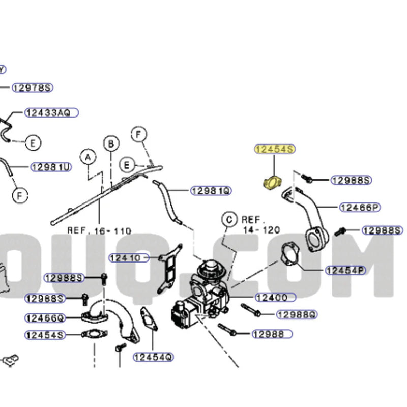Load image into Gallery viewer, Genuine EGR Pipe Gasket For Mitsubishi Triton MR 4N15 2.4L
