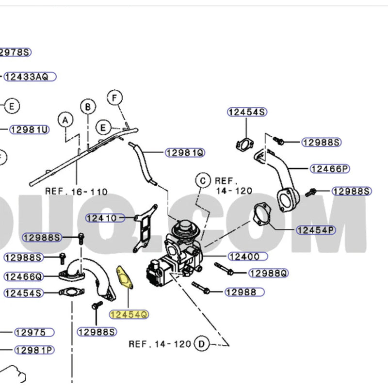 Load image into Gallery viewer, Genuine EGR Valve To EGR Pipe Gasket For Mitsubishi Pajero Sport 4N15 2.4L
