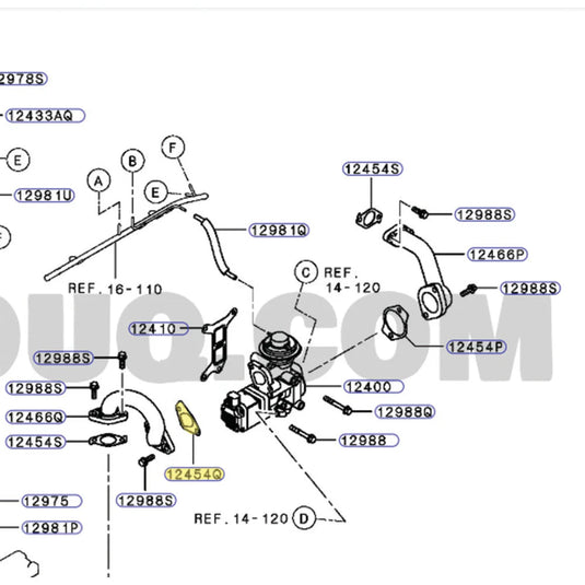 Genuine EGR Valve To EGR Pipe Gasket For Mitsubishi Pajero Sport 4N15 2.4L