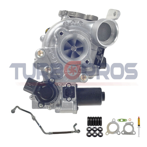 Genuine Turbo Charger RHV4 With Genuine Oil Feed Pipe For Toyota LandCruiser 200 Series 1VD-FTV 4.5L (LHS)