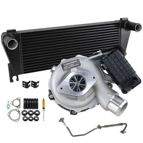 Upgrade Billet Turbo Charger With 70mm Intercooler And Genuine Oil Feed Pipe For Mazda BT50 3.2L 2011-2015
