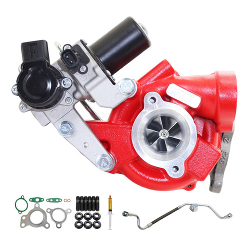 GEN1 High Flow Turbo Charger With Genuine Oil Feed Pipe For Toyota LandCruiser 200 Series VDJ200 1VD-FTV 4.5L Driver Side