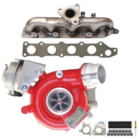 GEN1 High Flow Turbo Charger With Genuine Exhaust Manifold, Gasket & Stud Kit For Mitsubishi Outlander 4N14 2.2L