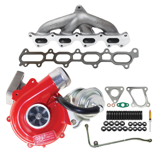 GEN1 High Flow Turbo Charger With Genuine Exhaust Manifold, Oil Feed Pipe, Gasket & Stud Kit For Mitsubishi Challenger 4D56 2.5L VT10