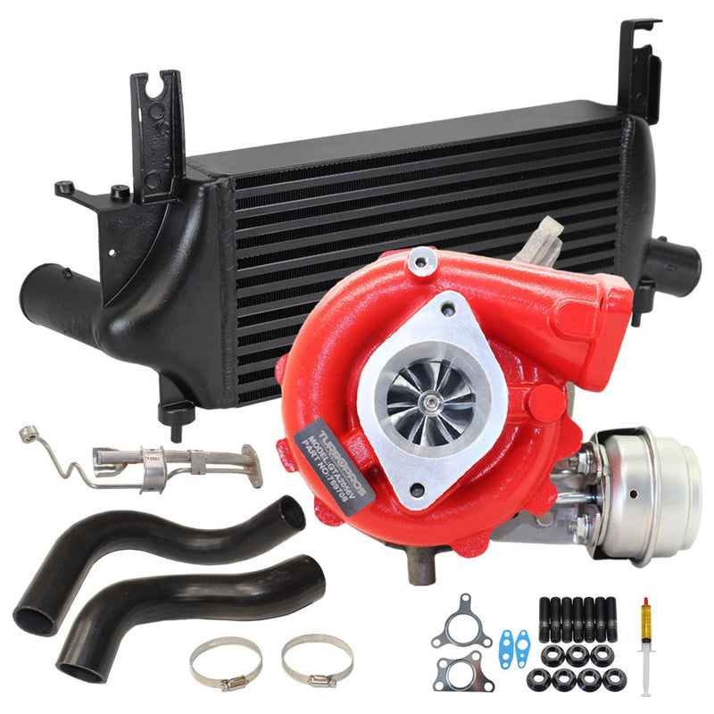 Load image into Gallery viewer, GEN1 High Flow Turbo With 75mm Intercooler &amp; Hoses And Genuine Oil Feed Pipe For Nissan Navra D40 / Pathfinder R51 YD25 2.5L 4 Bolts

