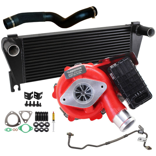 GEN1 High Flow Turbo Charger With 70mm Intercooler & Hose And Genuine Oil Feed Pipe For Mazda BT-50 2.2L 2011 Onwards