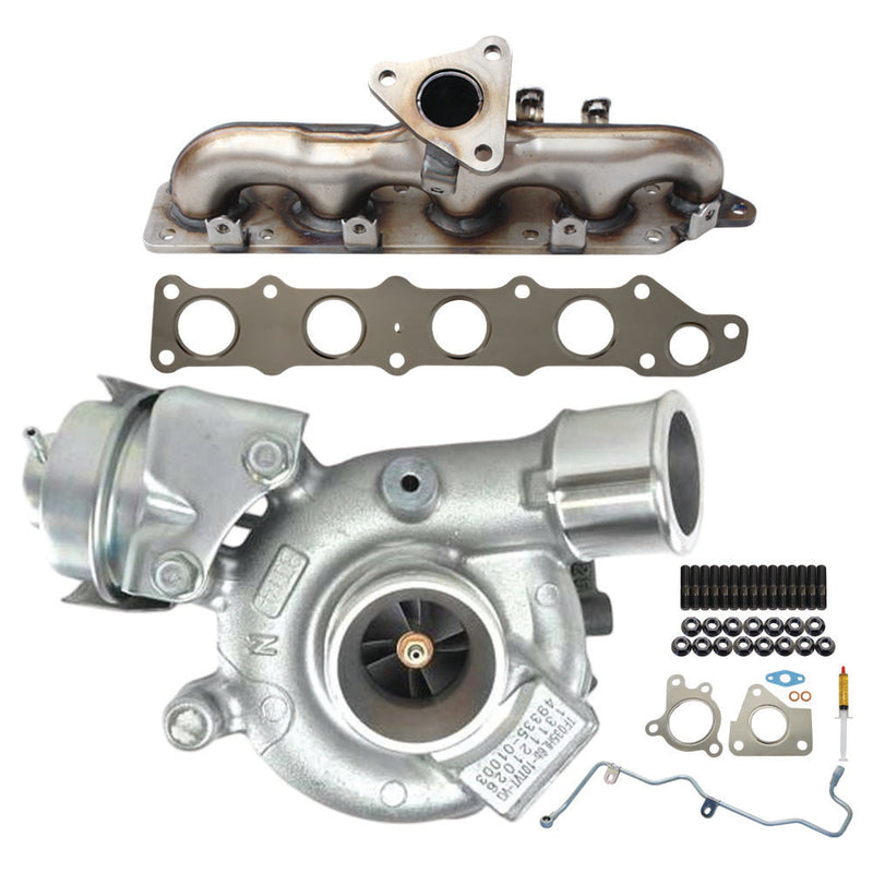 Load image into Gallery viewer, Genuine Turbo Charger With Genuine Exhaust Manifold, Oil Feed Pipe, Gasket &amp; Stud Kit For Mitsubishi ASX 4N13 1.8L
