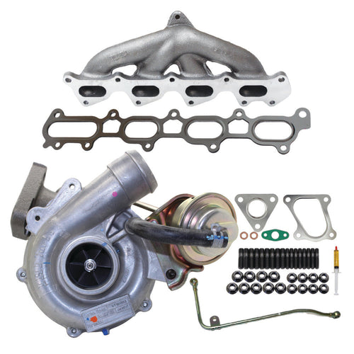 Genuine Turbo Charger With Exhaust Manifold, Oil Feed Pipe, Gasket & Stud Kit For Mitsubishi Challenger 4D56 2.5L 2WD