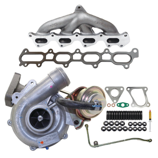 Genuine Turbo Charger With Exhaust Manifold, Oil Feed Pipe, Gasket & Stud Kit For Mitsubishi Challenger 4D56 2.5L 2WD