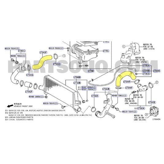 Upgrade Aluminium 52mm Intercooler & Hoses For Toyota Hilux 1GD-FTV 2.8L 2015-2020