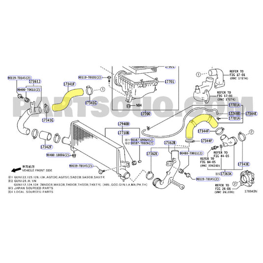 Upgrade Billet Turbo Charger With 52mm Intercooler & Hoses And Genuine Oil Feed Pipe For Toyota Fortuner 1GD-FTV 2.8L 2015-2020