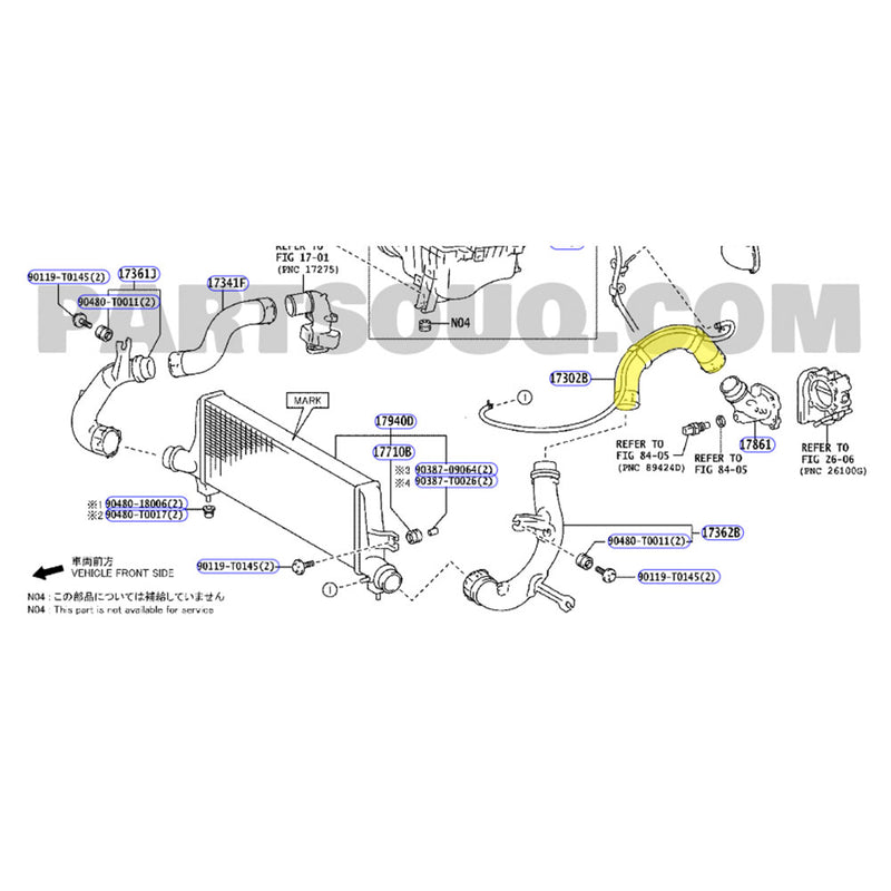 Load image into Gallery viewer, Cold Side Intercooler Hose For Toyota Hilux/Prado/Fortuner/HiAce 1GD-FTV 2.8L 2020-2023

