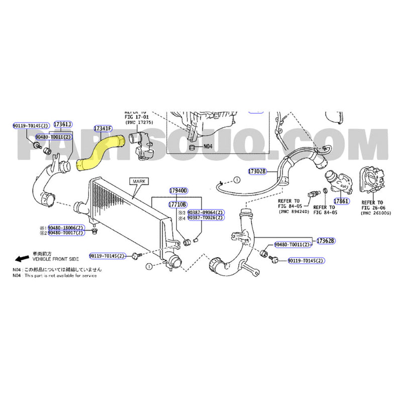 Load image into Gallery viewer, Hot Side Intercooler Hose For Toyota Hilux/Prado/Fortuner/HiAce 1GD-FTV 2.8L 2020-2023
