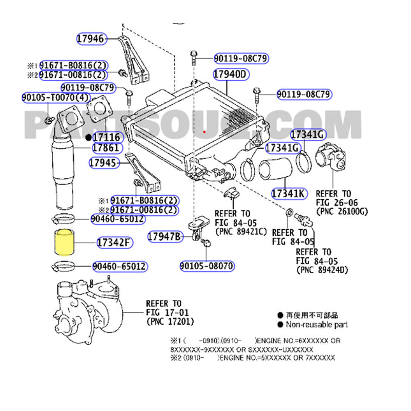 Load image into Gallery viewer, Hot Side Intercooler Hose For Toyota Hilux N70 1KD-FTV 3.0L 2005-2015
