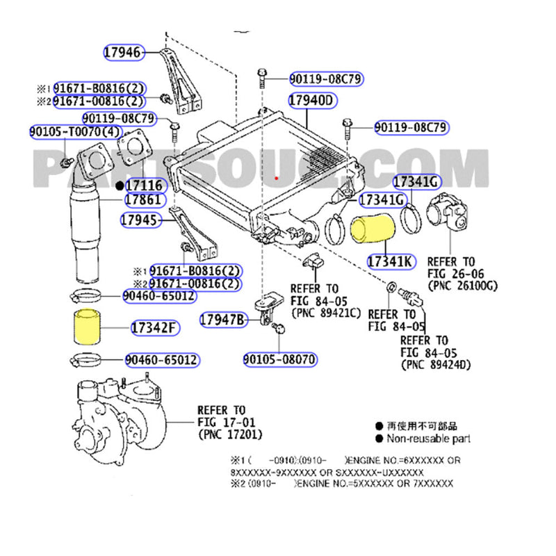 Load image into Gallery viewer, Hot Side &amp; Cold Side Intercooler Hoses For Toyota Hilux N70 1KD-FTV 3.0L 2005-2015
