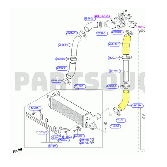 Upgrade Aluminium 85mm Intercooler & Hoses For Hyundai iLoad/iMax D4CB 2.5L 2008-2012