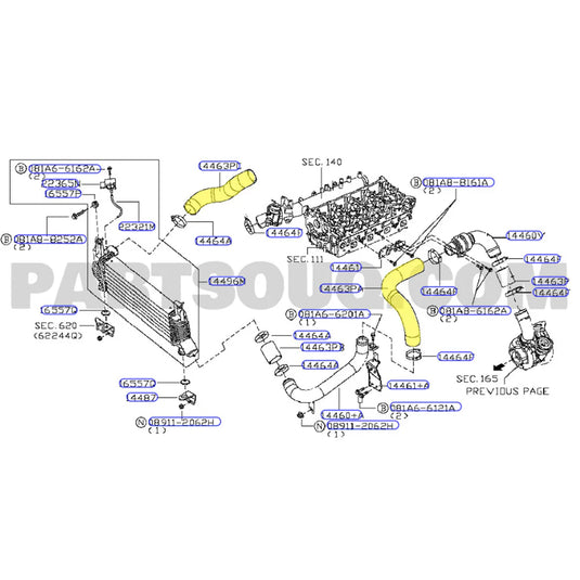 GEN1 High Flow Turbo Charger With 75mm Intercooler & Hoses For Nissan Navara D40 YD25 2.5L 3 Bolts