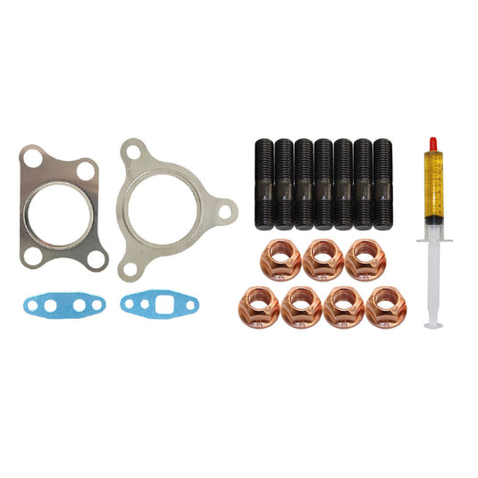 Turbo Charger Installation Stud, Gasket & Lubricant Kit For Nissan Navara D40 YD25 2.5L 2010 Onwards
